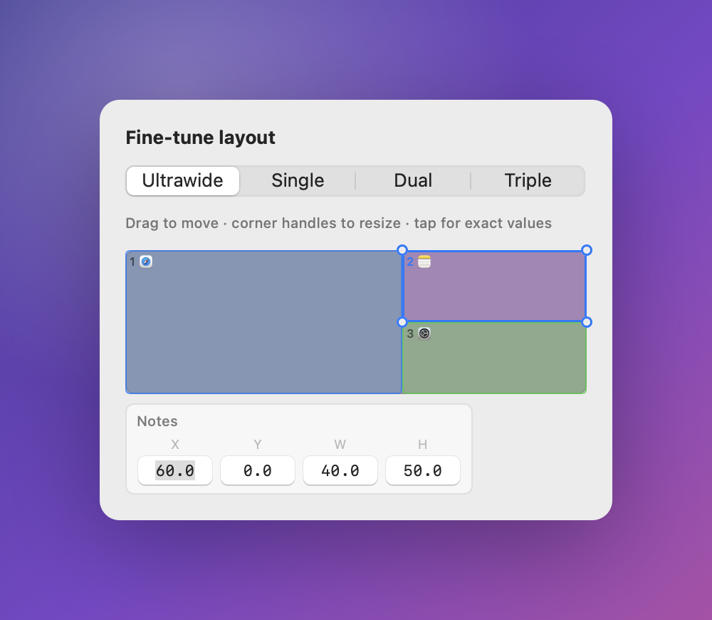 Seere fine-tune layout editor