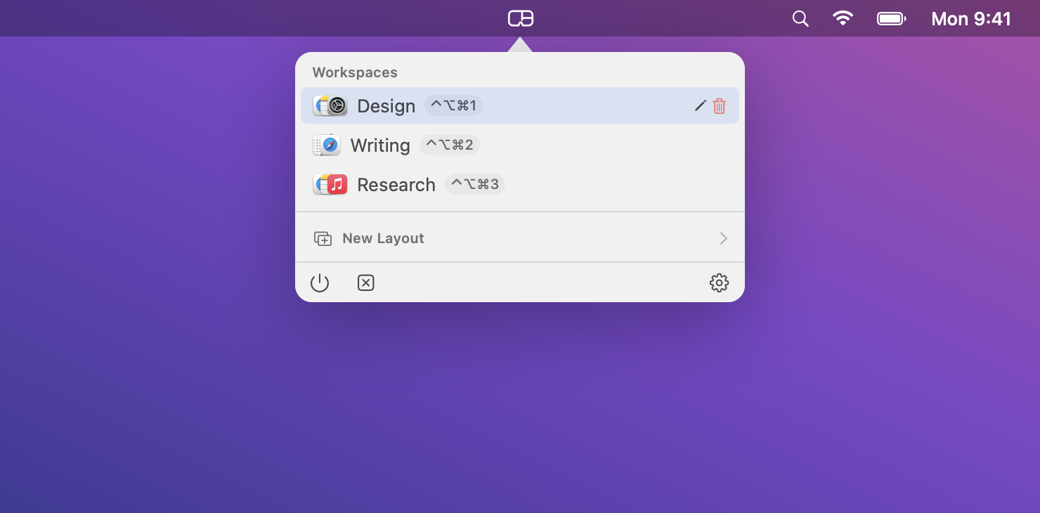 Seere popover in the macOS menu bar